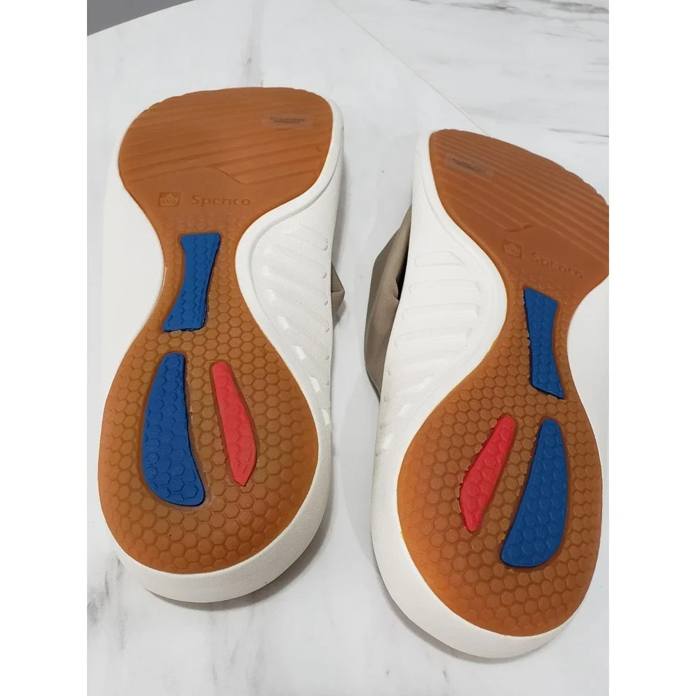 NEW SIZE 12 Spenco Victoria Walking Flip-Flop Comfort Thong WACO light taupe